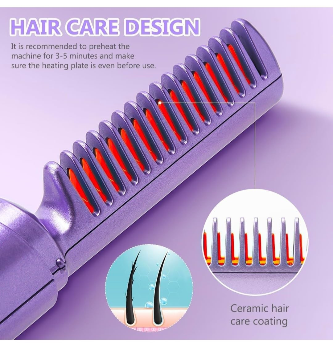 ✨ SmoothGlam™ Hair Straightener Comb – Instant Sleek & Shine