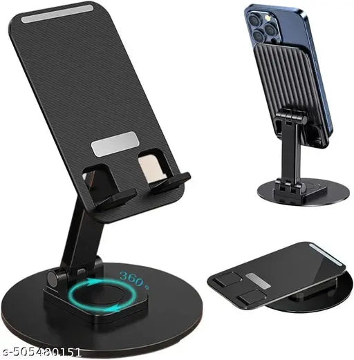 Radiant 360° Rotable Universal Mobile Holder Stand with Metal Body Phone Mount | Tabletop Holder for Phones and Tablets